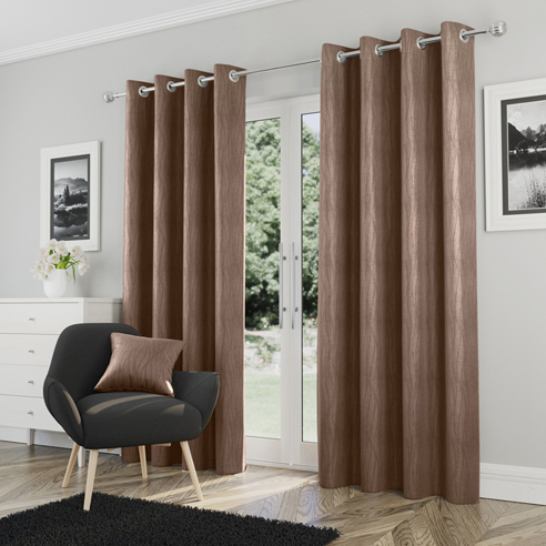 Goodwood Eyelet, Bronze - Ready Made Curtains - Image 3